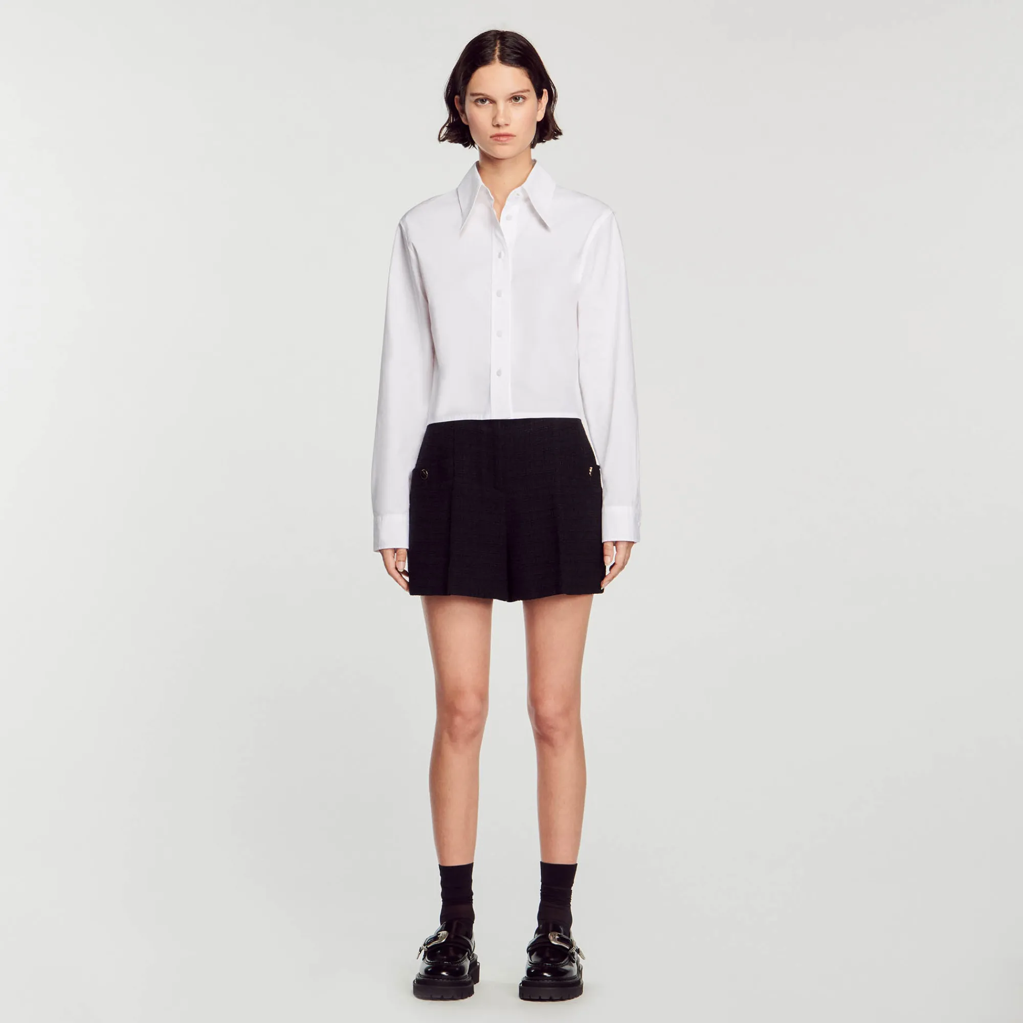 Short A Vita Alta In Tweed>Sandro Paris Online