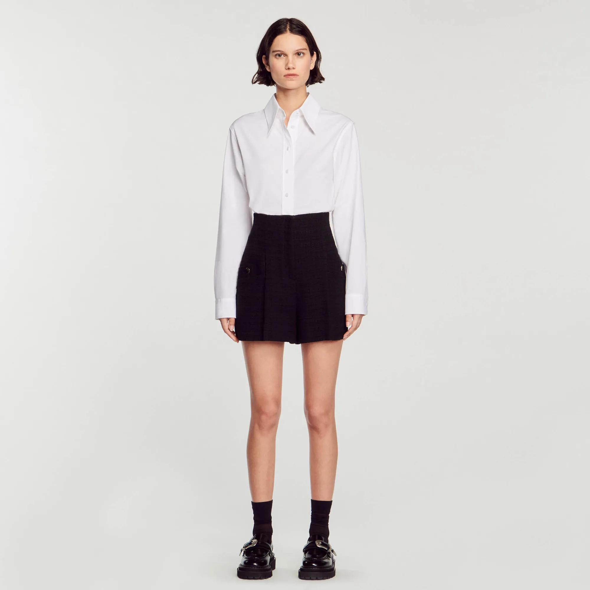 Short A Vita Alta In Tweed>Sandro Paris Online