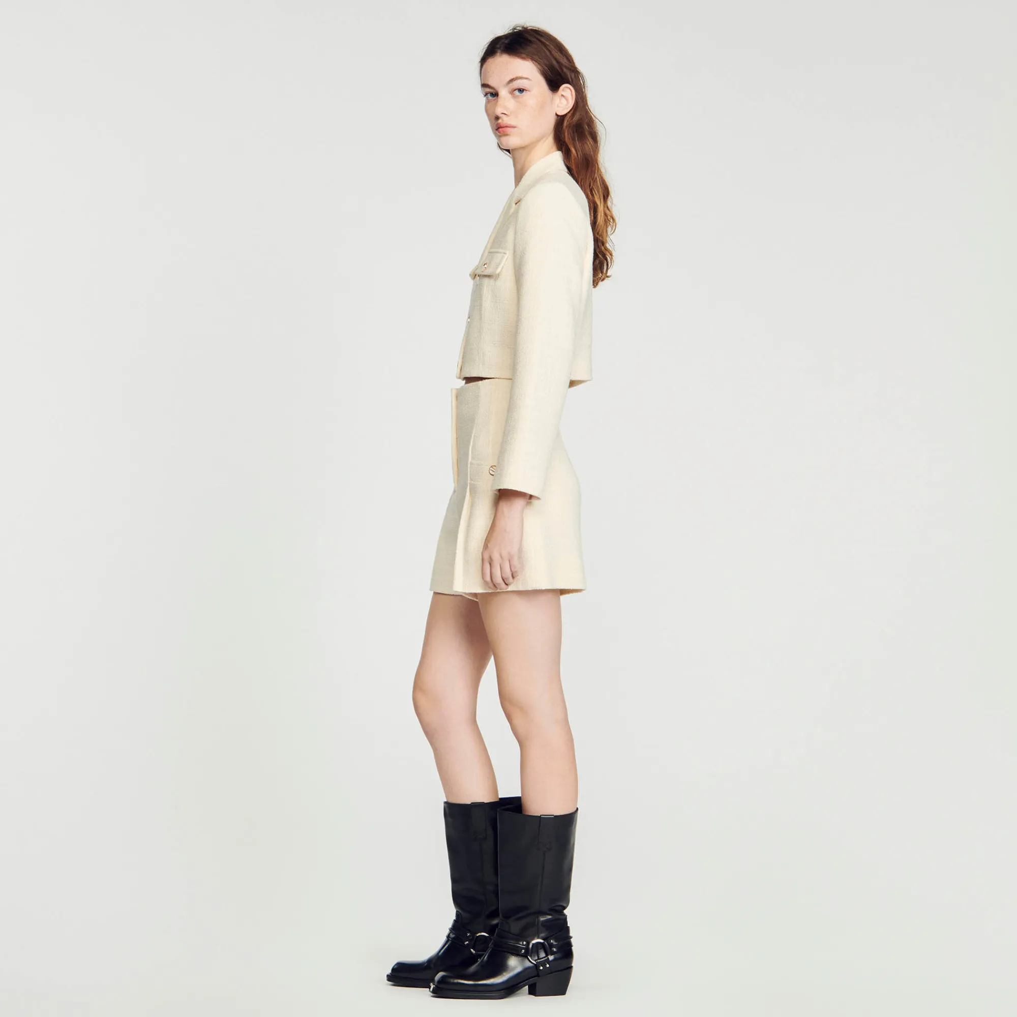Short A Vita Alta In Tweed>Sandro Paris Online