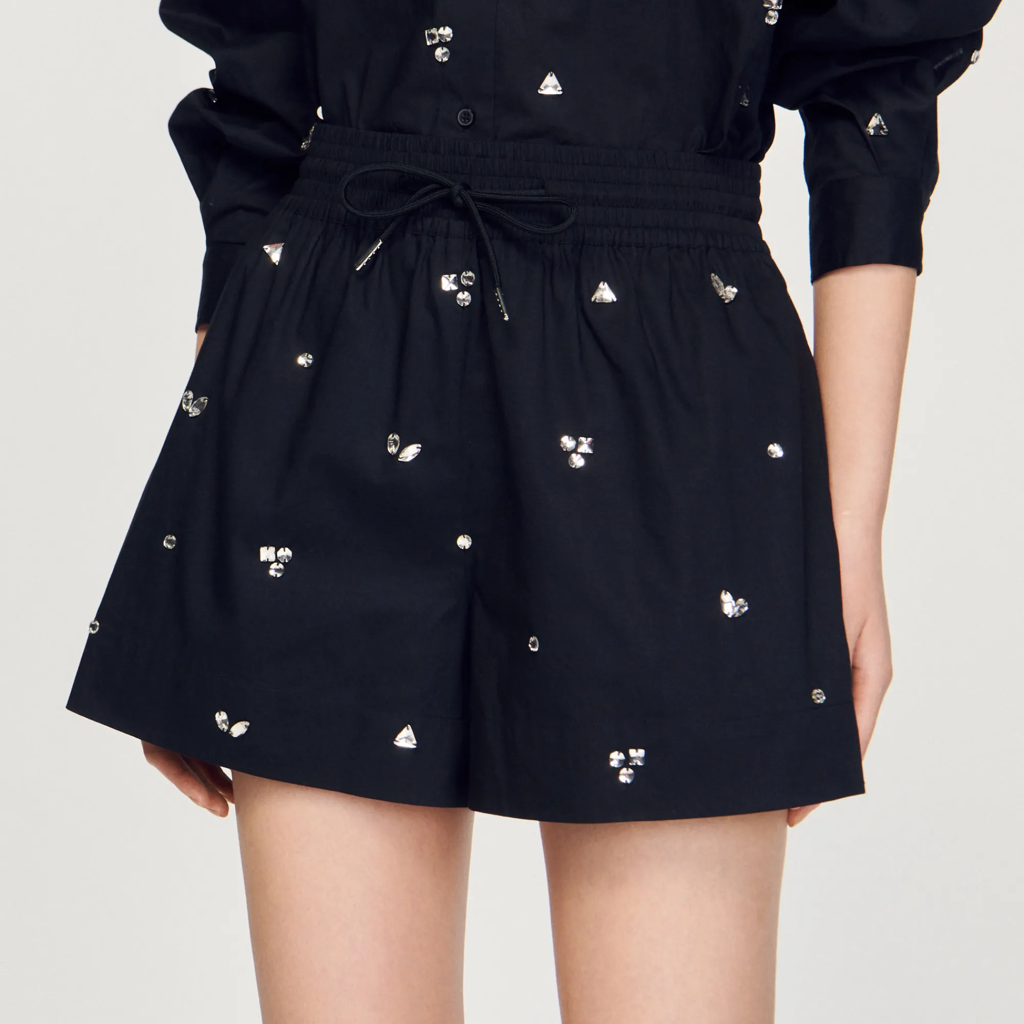 Short Con Strass Ricamati A Mano>Sandro Paris Shop