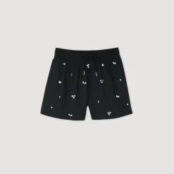 Short Con Strass Ricamati A Mano><noscript><img width=