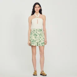 Short Larghi Con Stampa Palme>Sandro Paris Cheap