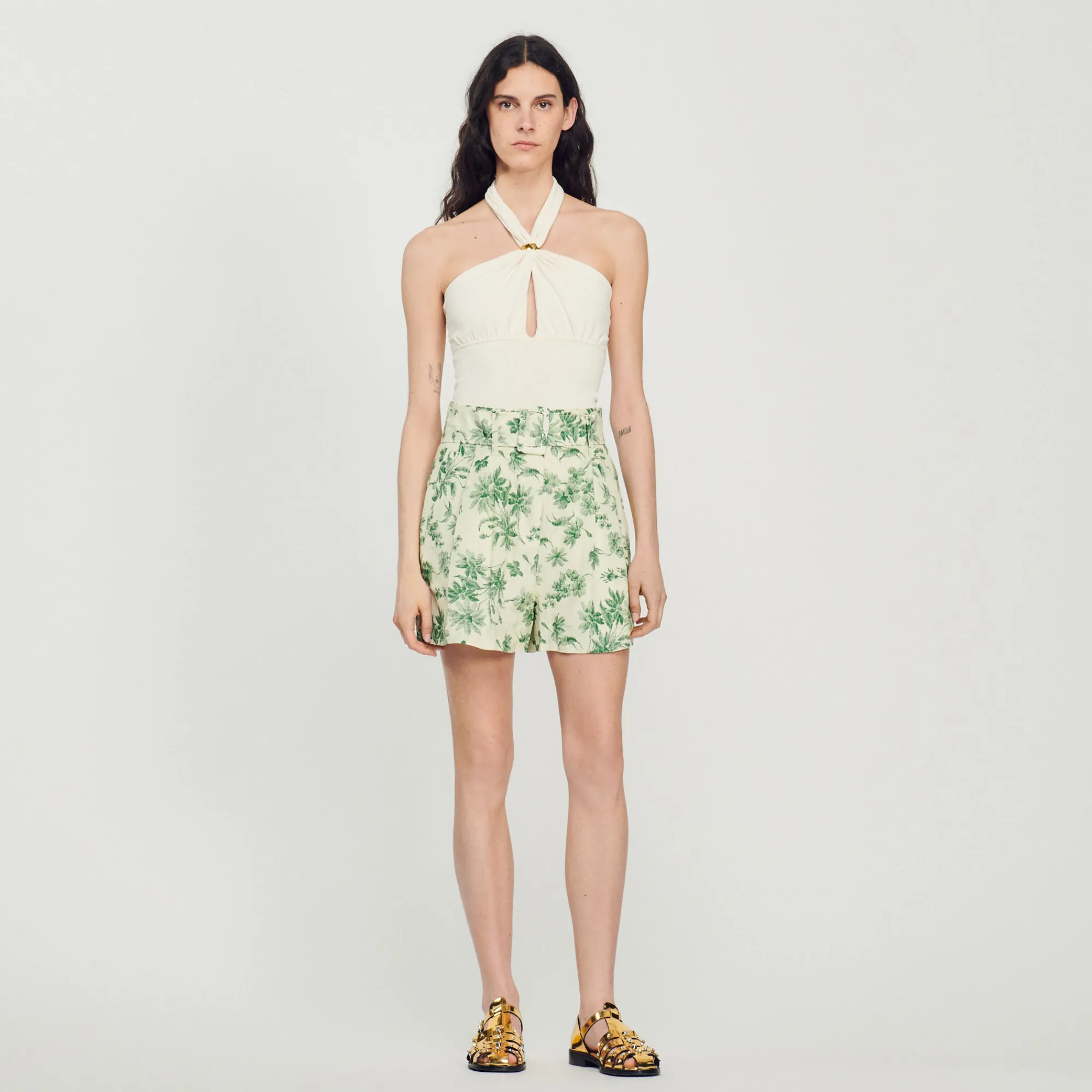 Short Larghi Con Stampa Palme>Sandro Paris Cheap