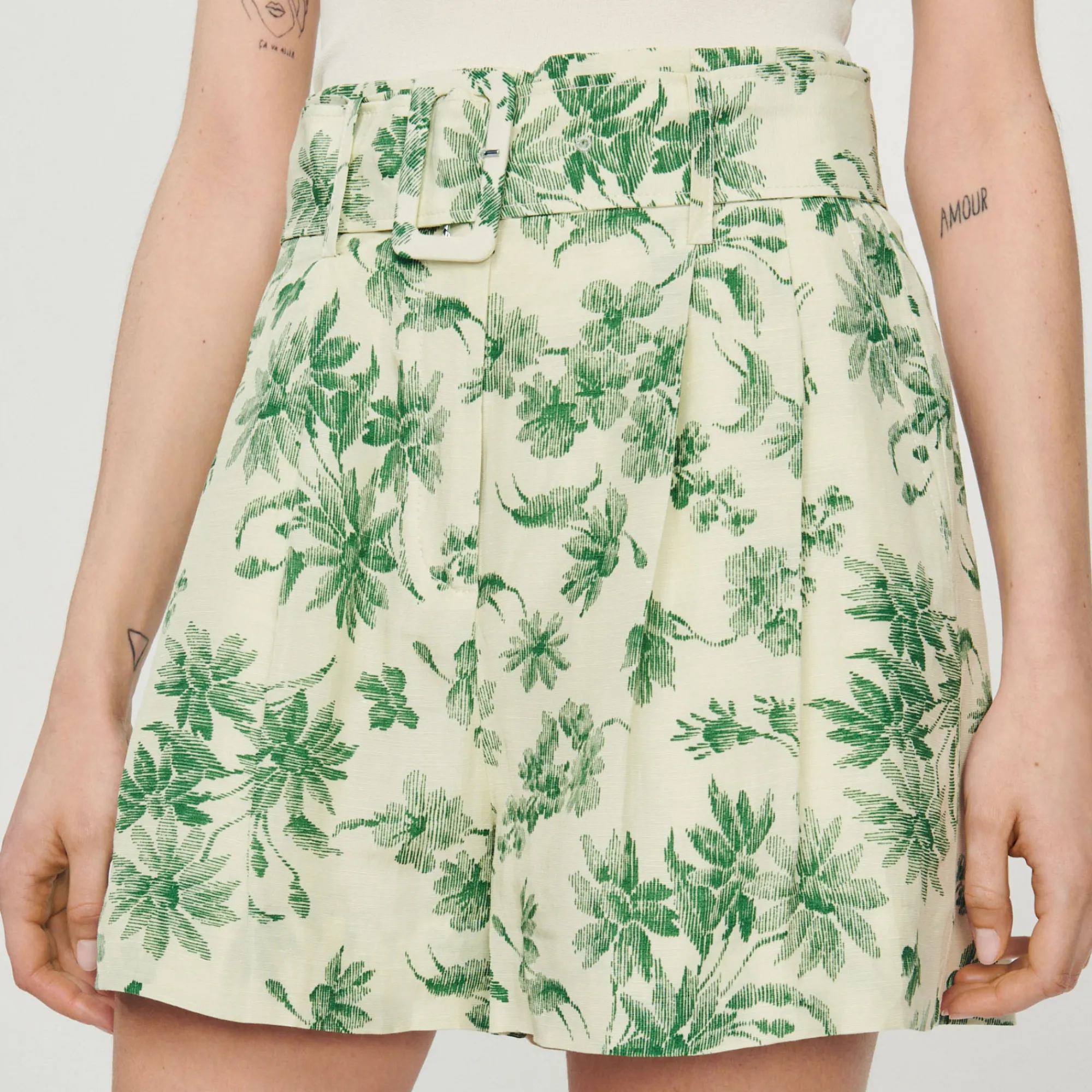 Short Larghi Con Stampa Palme>Sandro Paris Cheap