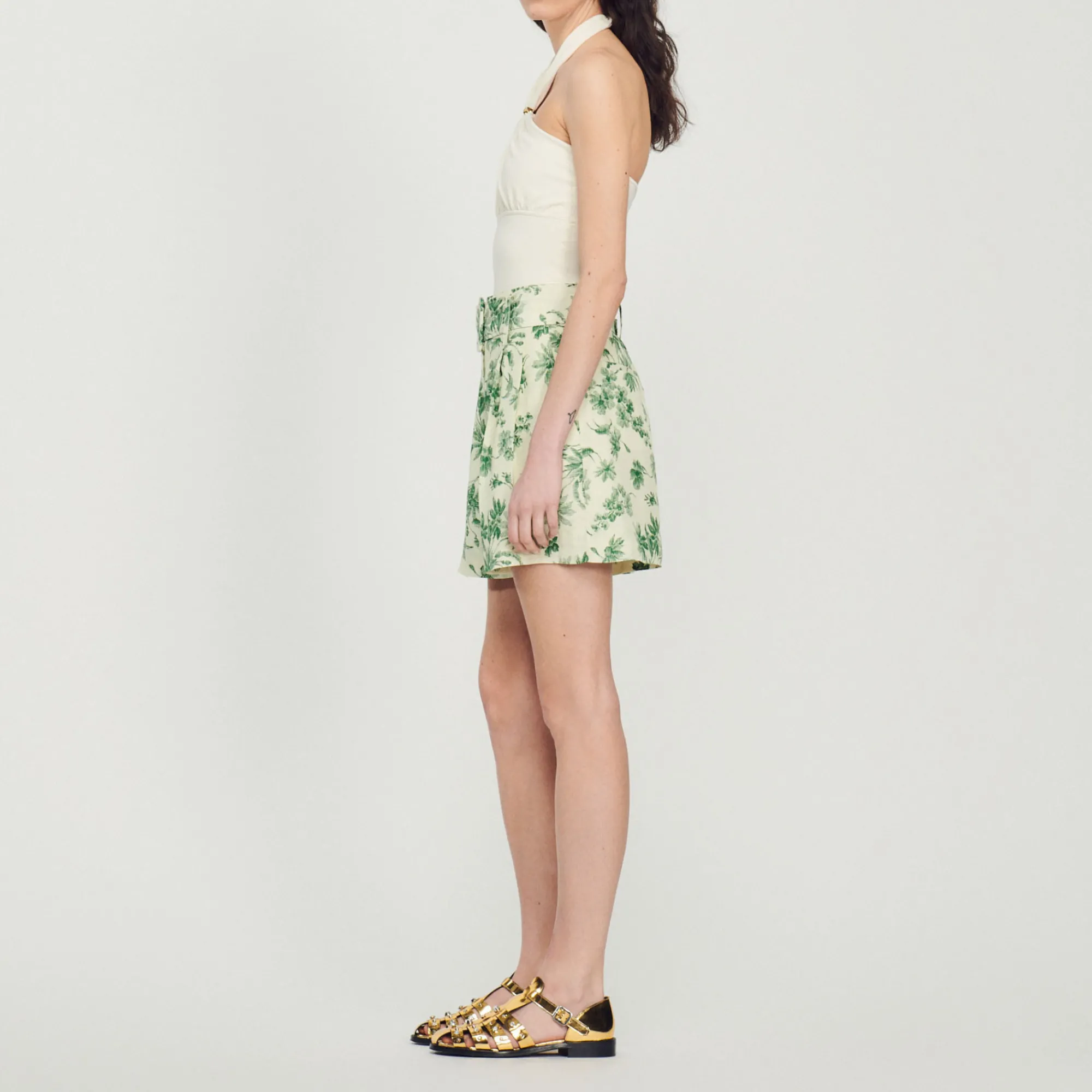 Short Larghi Con Stampa Palme>Sandro Paris Cheap