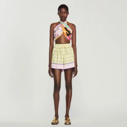 Short Larghi Con Stampa Stelle>Sandro Paris New