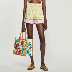 Short Larghi Con Stampa Stelle><noscript><img width=
