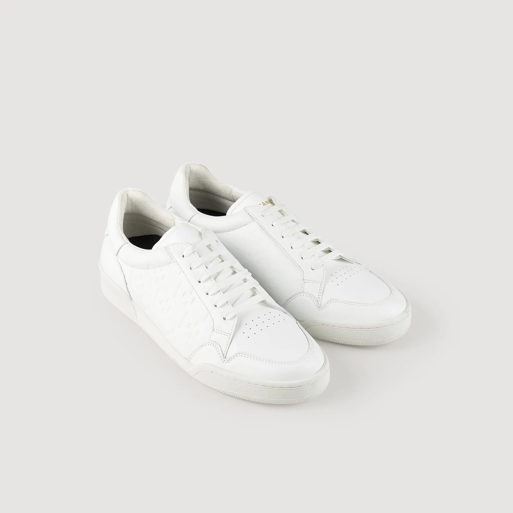 Sneaker In Pelle Goffrata Square Cross>Sandro Paris Shop