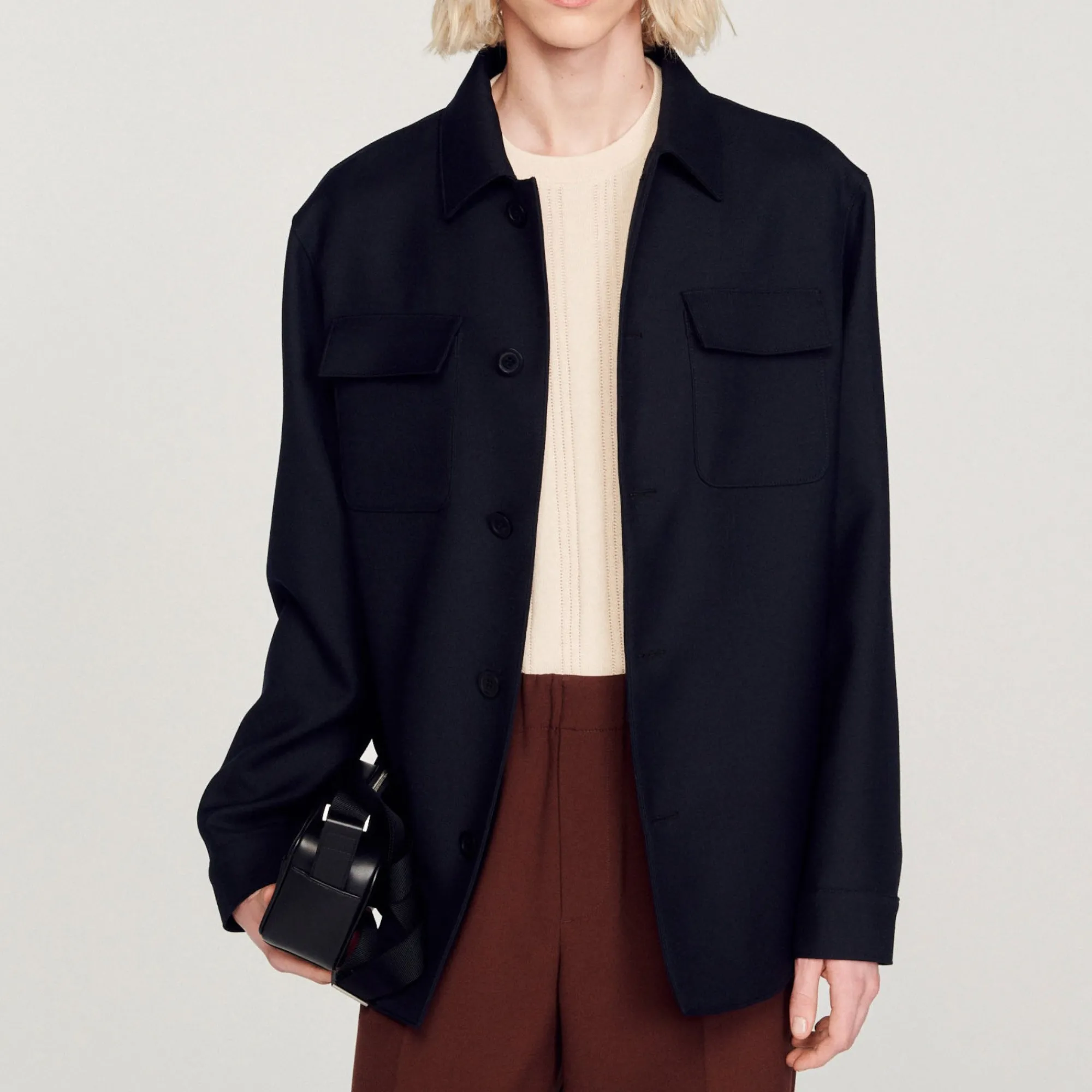 Sovracamicia A Bottoni>Sandro Paris New