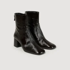 Stivaletti In Pelle Craquele>Sandro Paris Flash Sale