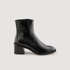 Stivali Con Tacco In Pelle Verniciata>Sandro Paris Cheap