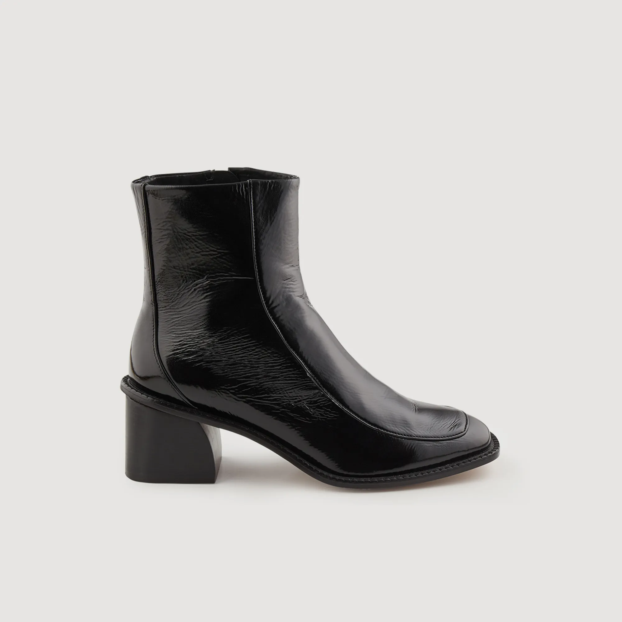 Stivali Con Tacco In Pelle Verniciata>Sandro Paris Cheap