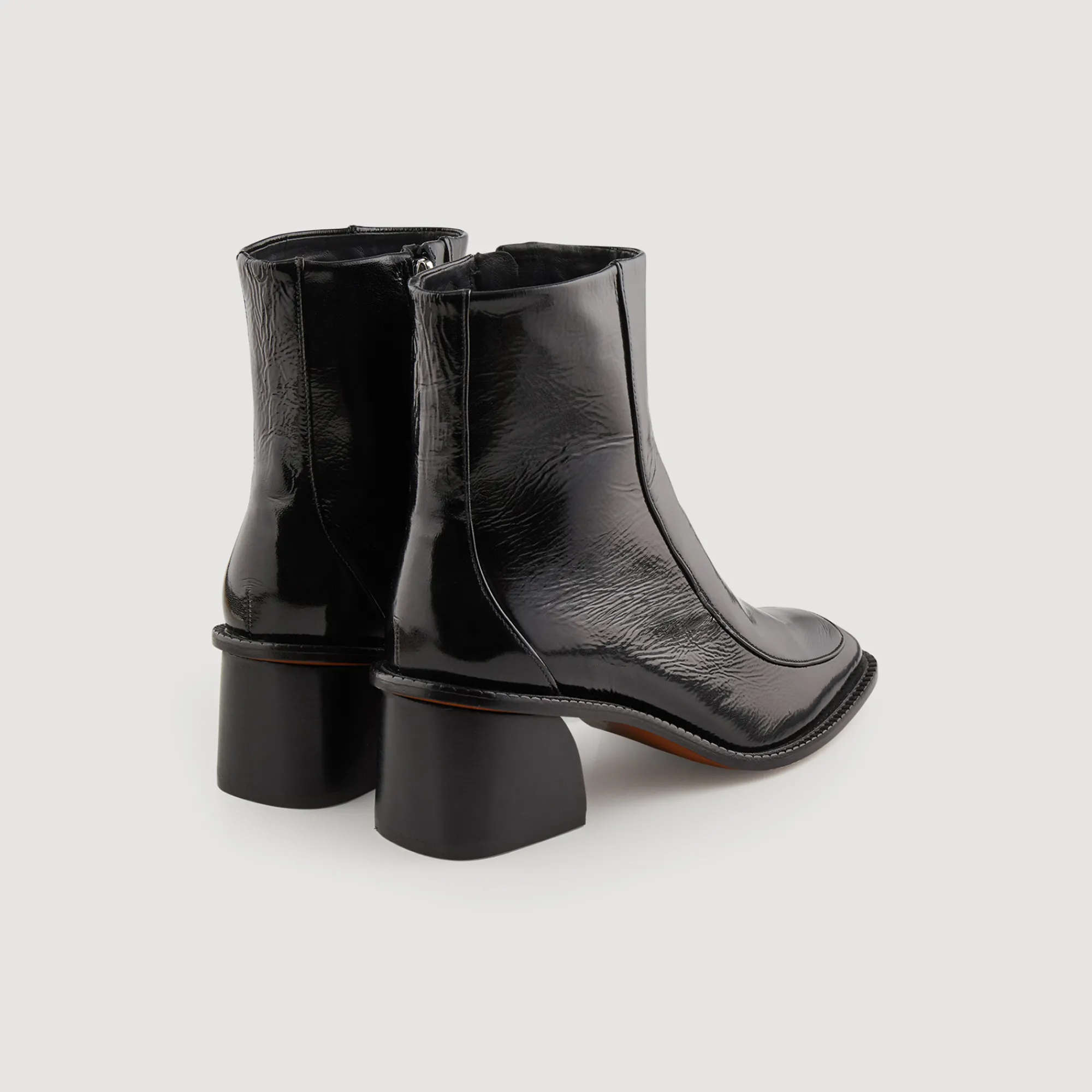 Stivali Con Tacco In Pelle Verniciata>Sandro Paris Cheap