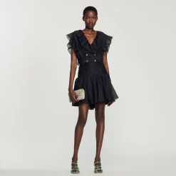 Top Corto Con Volant>Sandro Paris Flash Sale