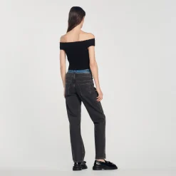 Top Corto In Maglia><noscript><img width=