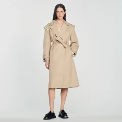 Trench Con Collo Ampio>Sandro Paris Shop