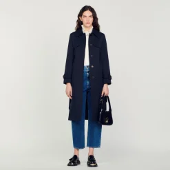 Trench Con Inserto Plissettato>Sandro Paris New