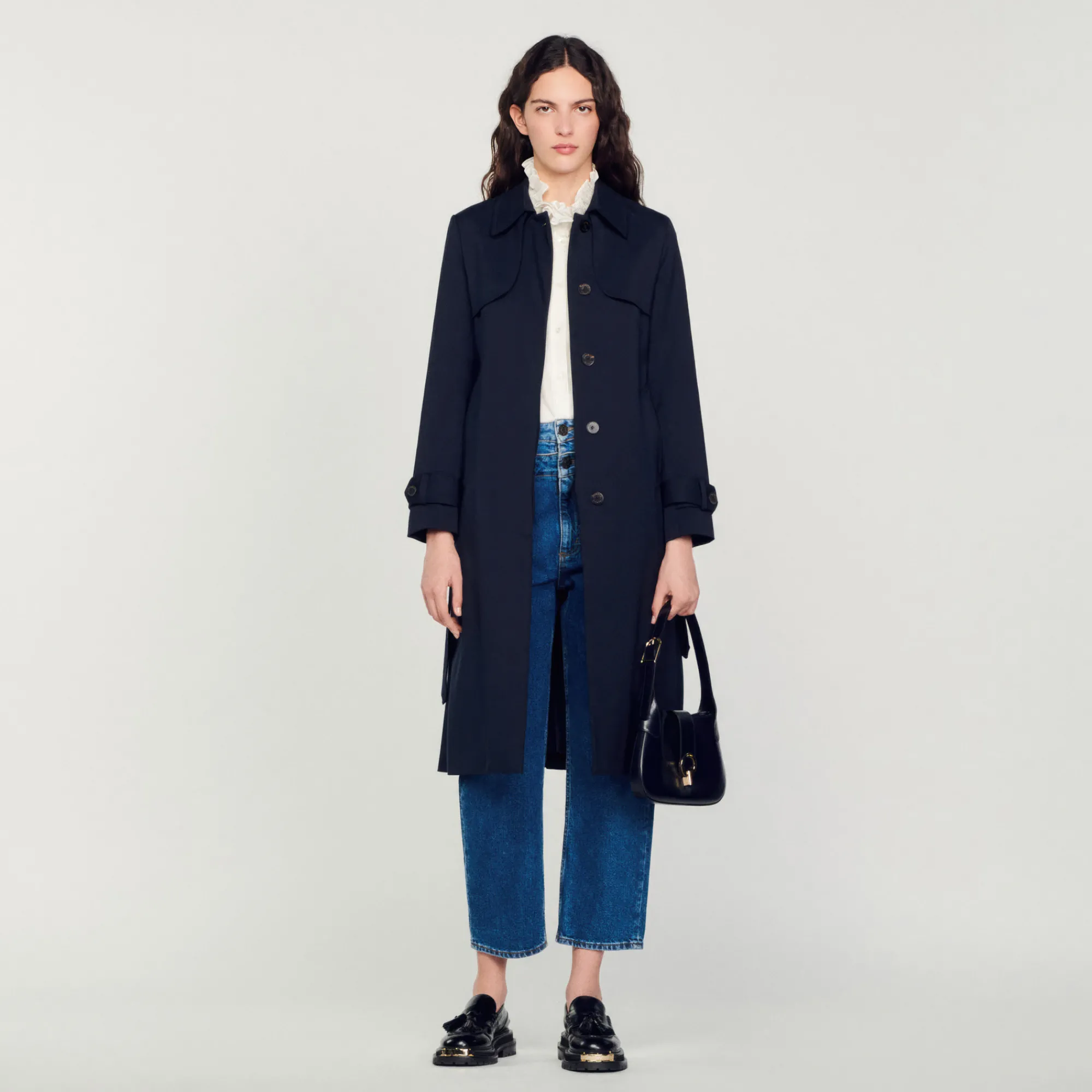 Trench Con Inserto Plissettato>Sandro Paris New