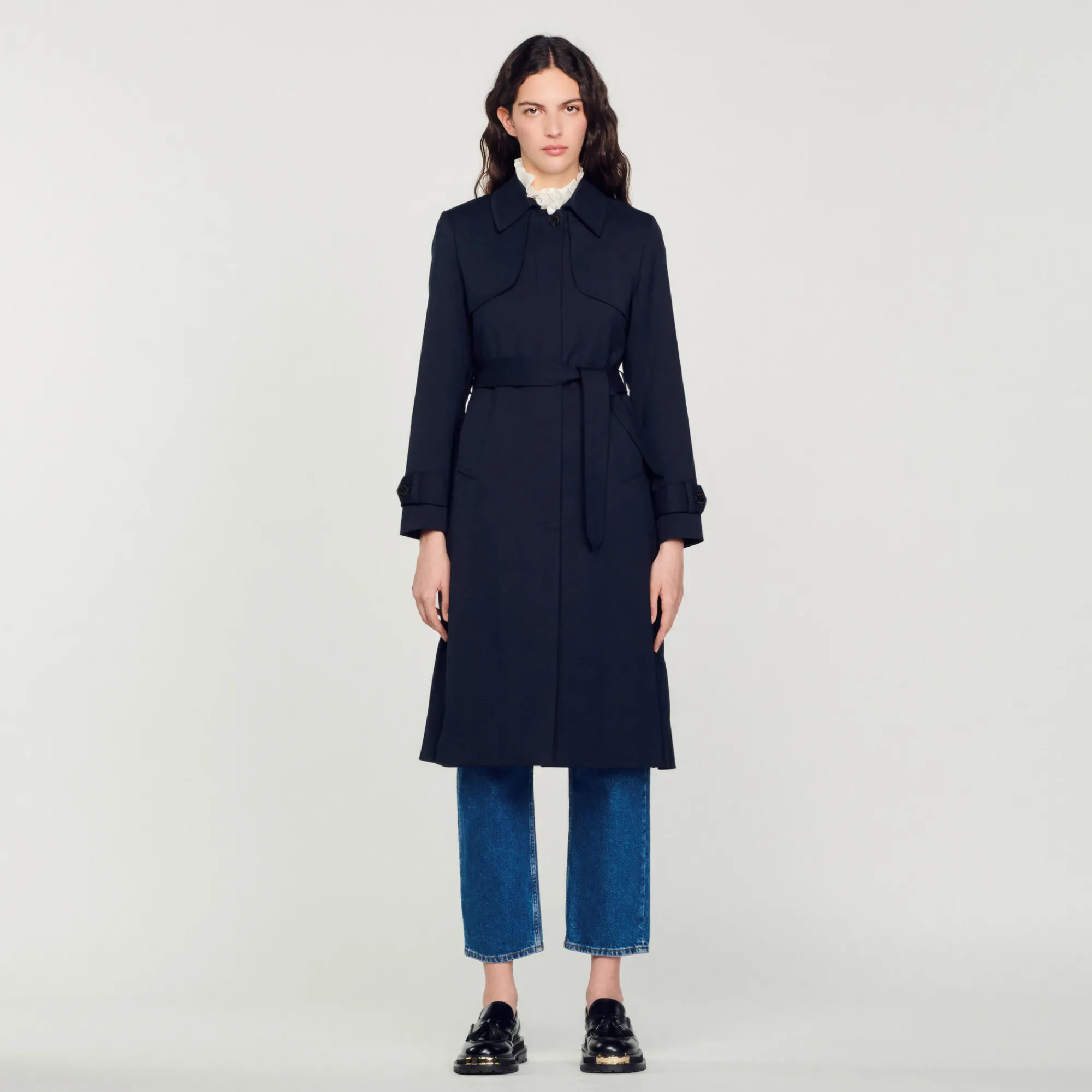 Trench Con Inserto Plissettato>Sandro Paris New