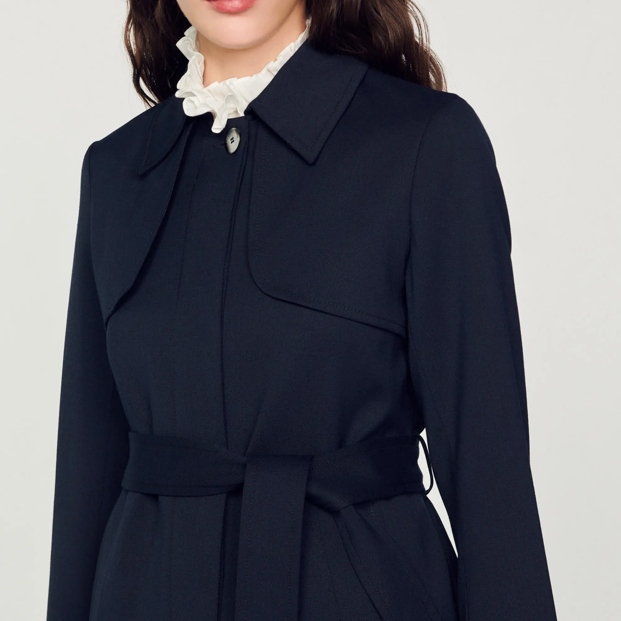 Trench Con Inserto Plissettato>Sandro Paris New