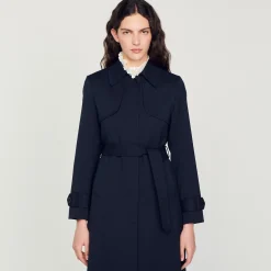 Trench Con Inserto Plissettato><noscript><img width=
