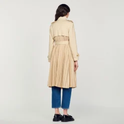 Trench Plissettato Con Cintura><noscript><img width=