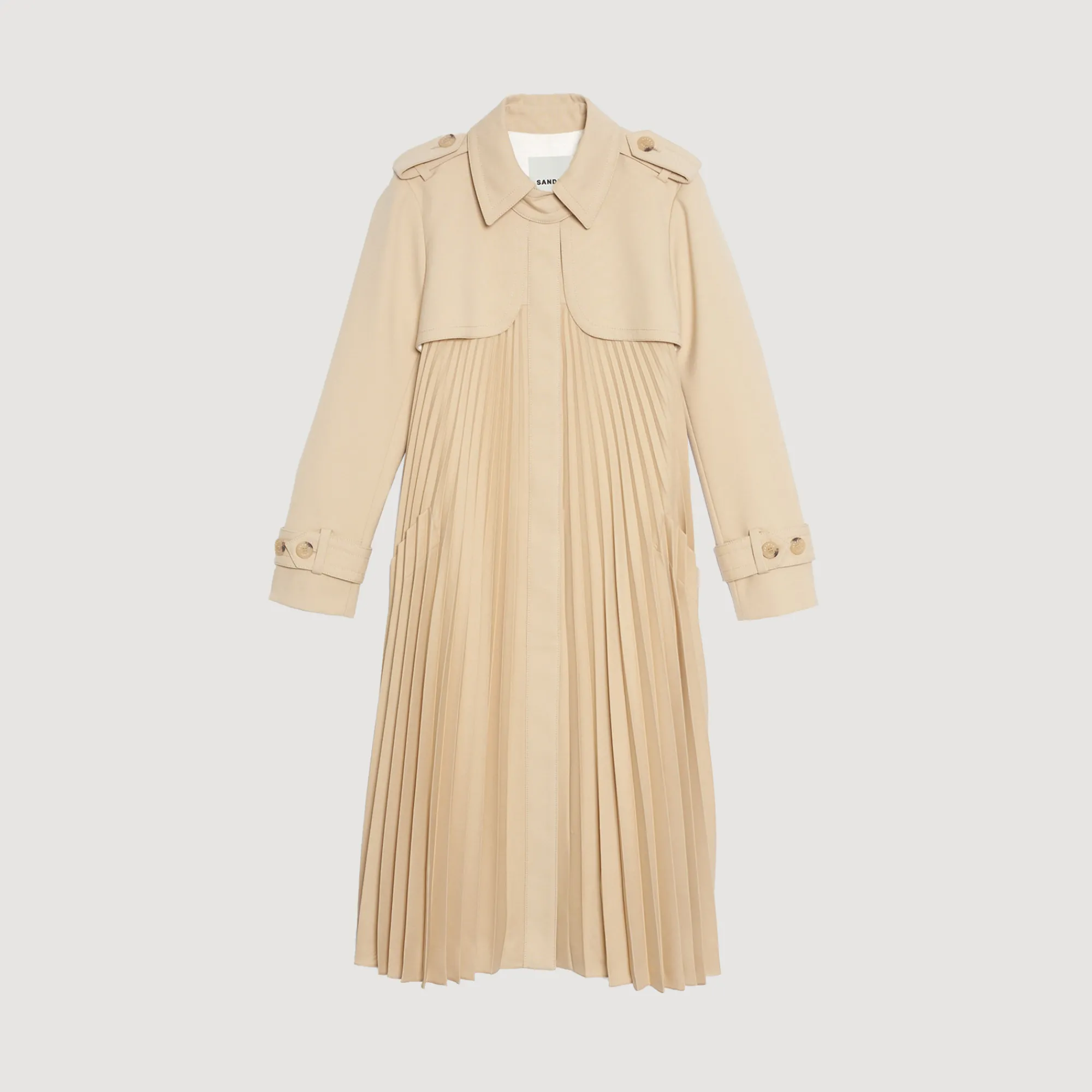 Trench Plissettato Con Cintura>Sandro Paris Sale