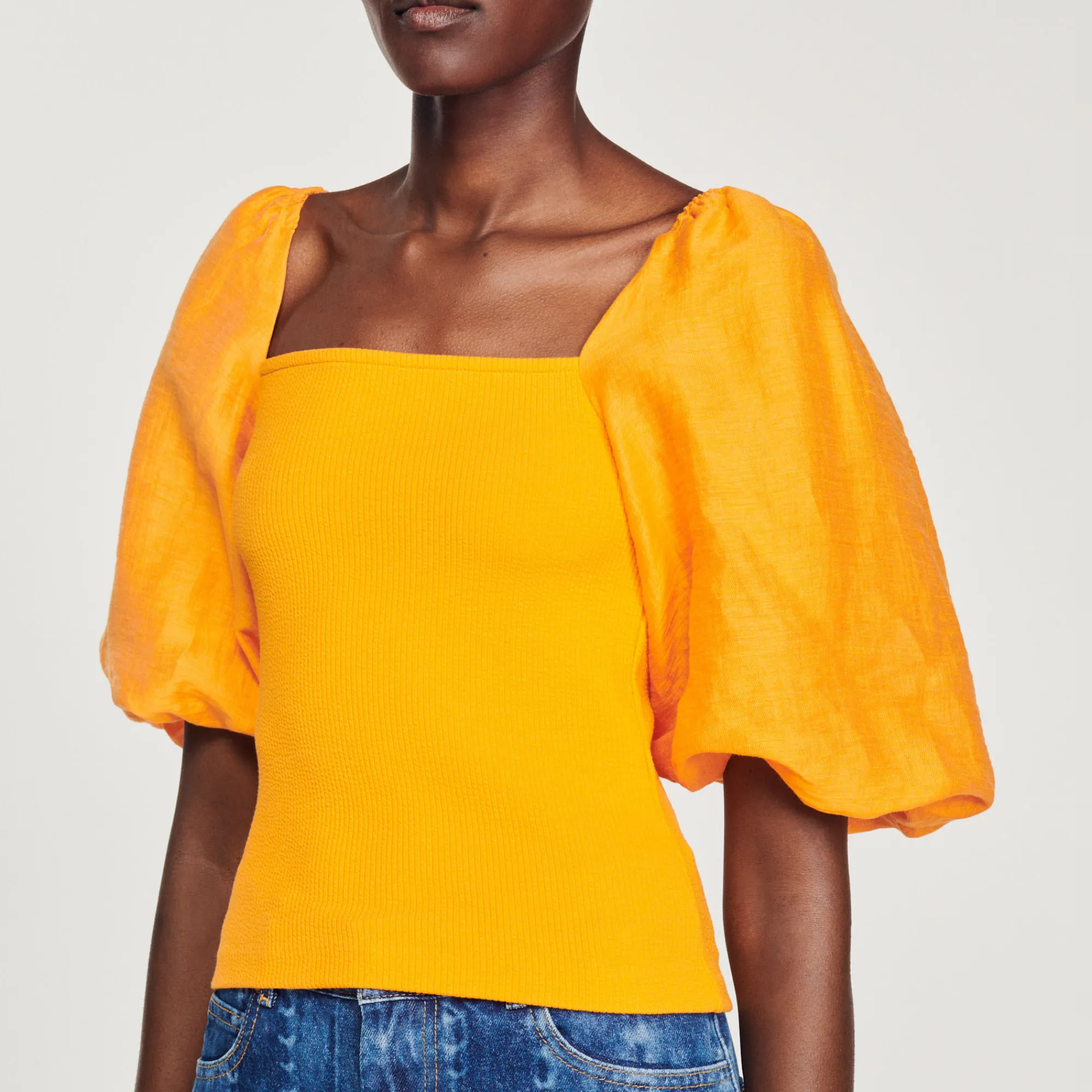 T-Shirt Bimateriale>Sandro Paris Best