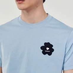 T-Shirt Con Applicazione Floreale><noscript><img width=