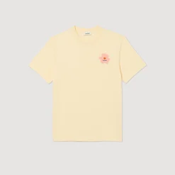 T-Shirt Con Applicazione Floreale><noscript><img width=