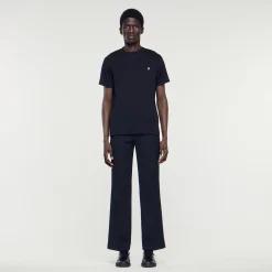 T-Shirt Con Applicazione Square Cross>Sandro Paris Online
