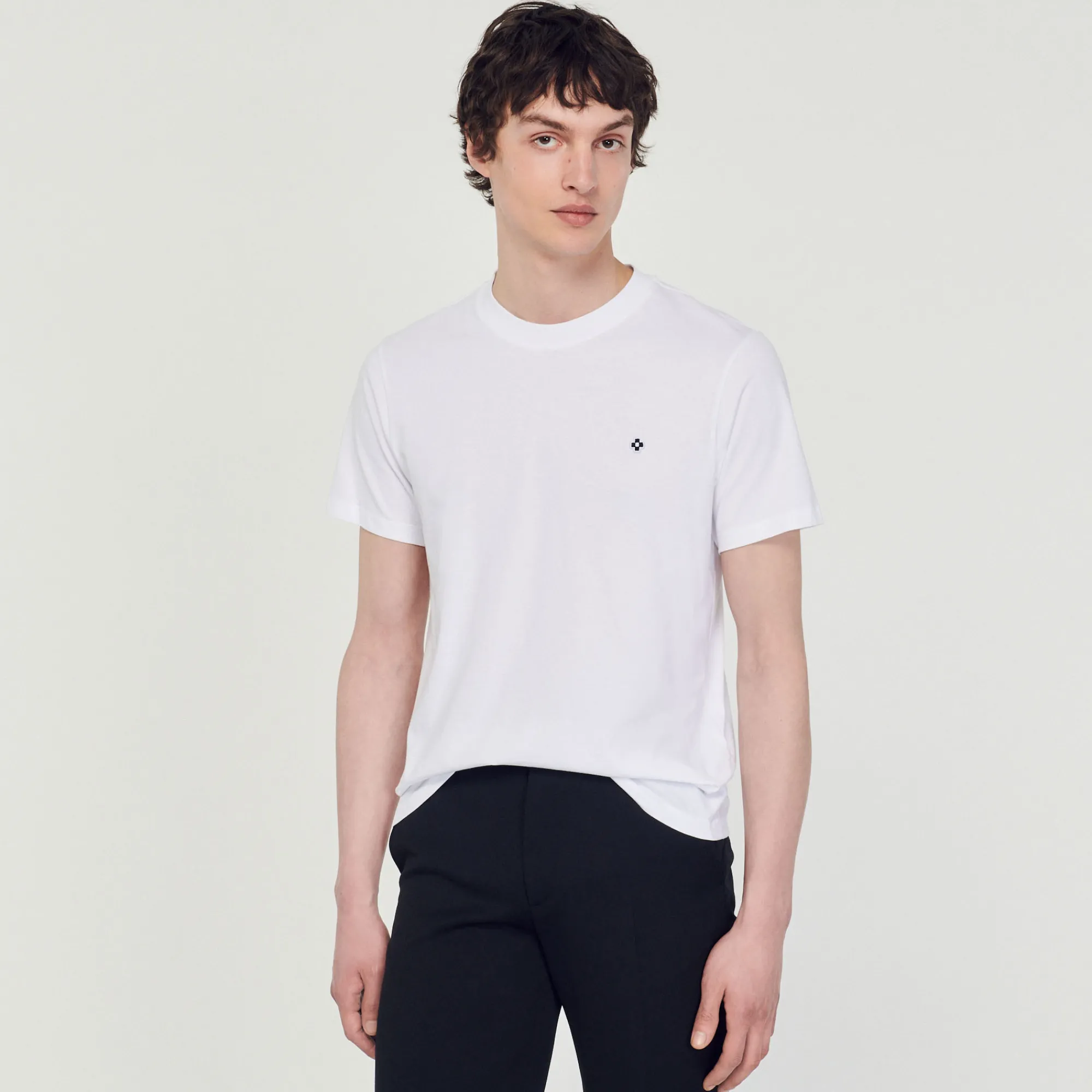 T-Shirt Con Applicazione Square Cross>Sandro Paris Store
