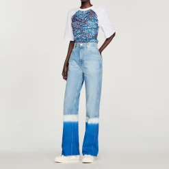 T-Shirt Con Foulard Aperta Sul Retro>Sandro Paris New