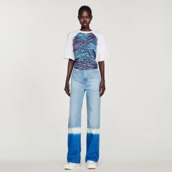 T-Shirt Con Foulard Aperta Sul Retro>Sandro Paris New