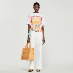 T-Shirt Con Foulard>Sandro Paris Discount