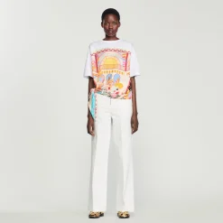 T-Shirt Con Foulard>Sandro Paris Discount