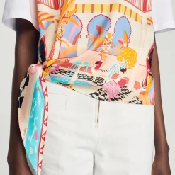 T-Shirt Con Foulard><noscript><img width=