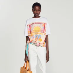 T-Shirt Con Foulard><noscript><img width=