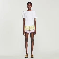 T-Shirt Con Stampa Stelle>Sandro Paris Shop