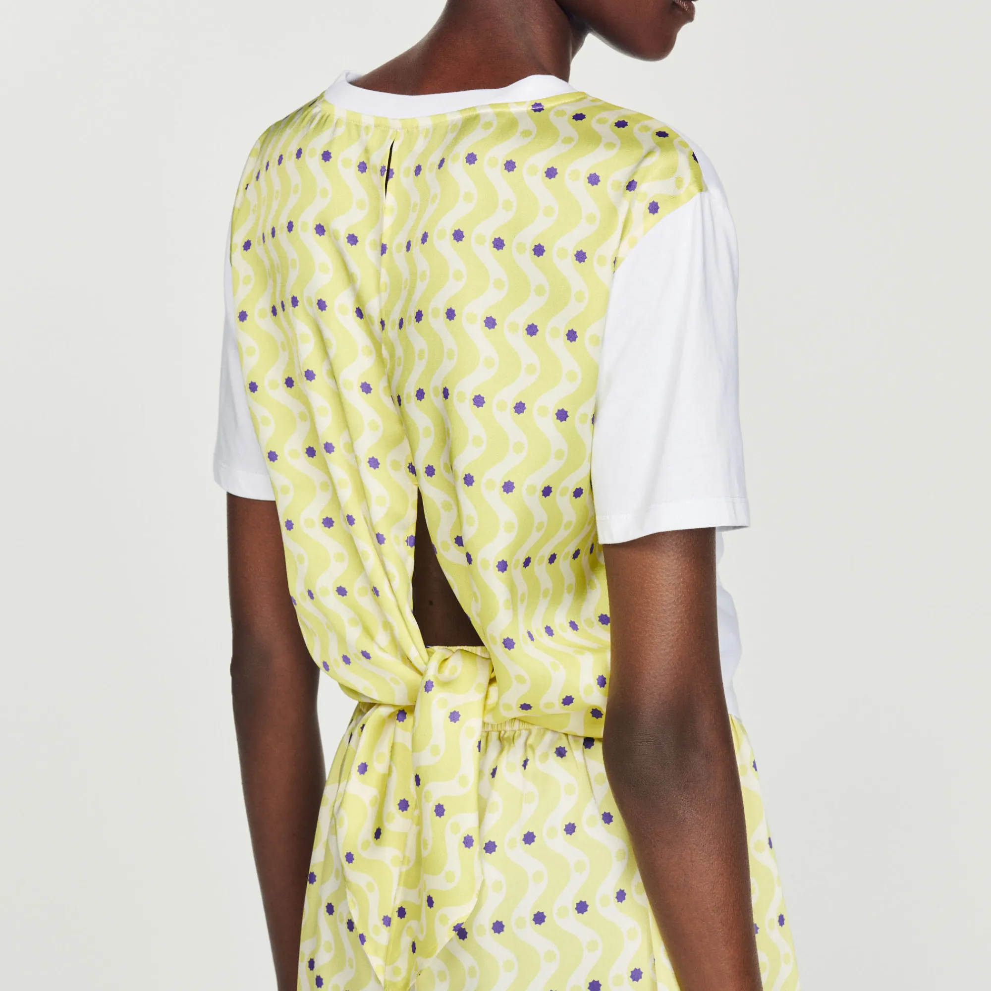 T-Shirt Con Stampa Stelle>Sandro Paris Shop