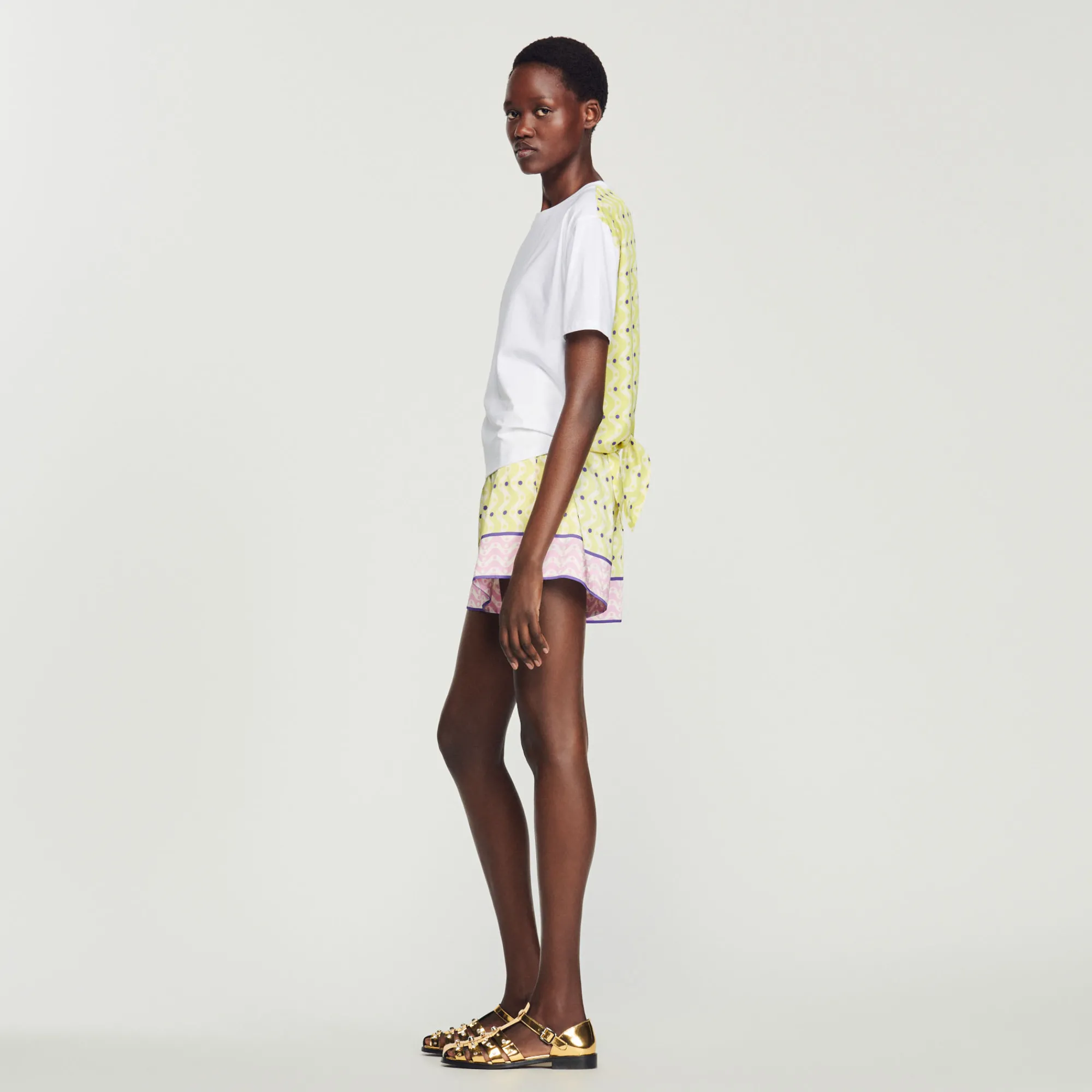 T-Shirt Con Stampa Stelle>Sandro Paris Shop