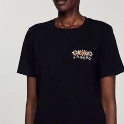 T-Shirt Con Strass><noscript><img width=