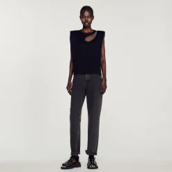 T-Shirt Gon Goccia A Strass>Sandro Paris Cheap