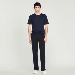 T-Shirt In Lino Certificato>Sandro Paris Fashion