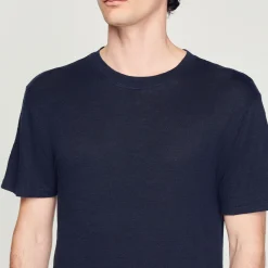 T-Shirt In Lino Certificato><noscript><img width=