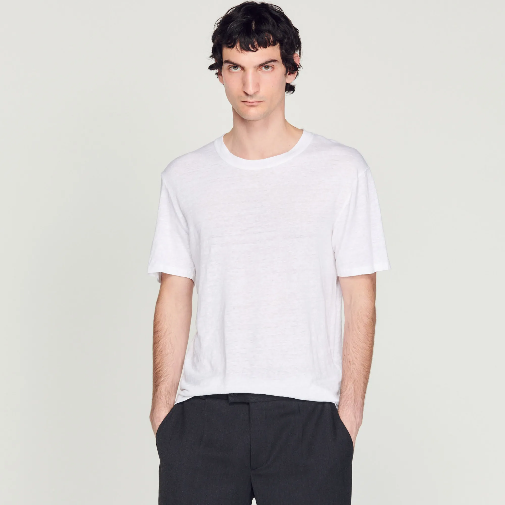 T-Shirt In Lino Certificato>Sandro Paris Online