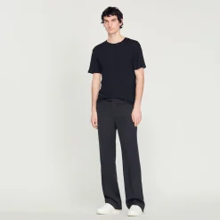 T-Shirt In Lino Certificato>Sandro Paris Store