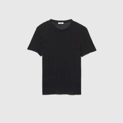 T-Shirt In Lino Certificato><noscript><img width=