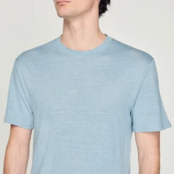 T-Shirt In Lino Certificato><noscript><img width=