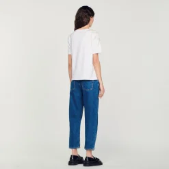 T-Shirt Ornata Da Strass><noscript><img width=